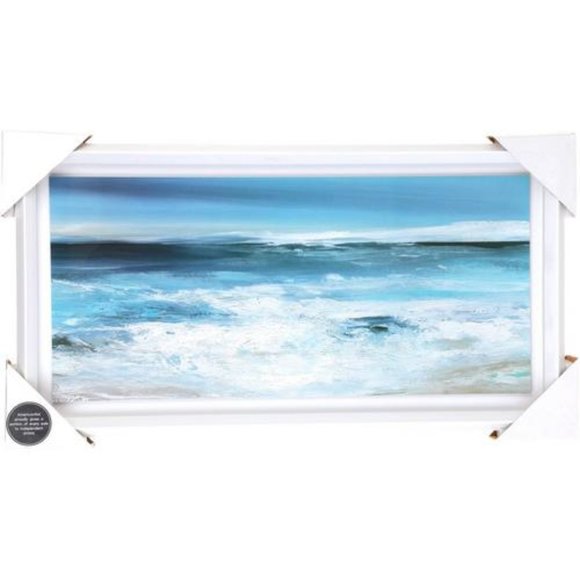 NEW Beach Blue Serene Ocean View Wall Accent 25.5" NWT - Picture 1 of 3
